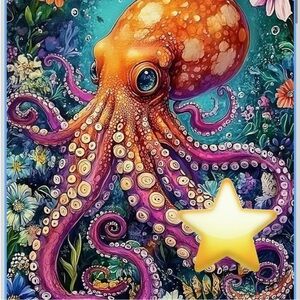 ⭐️Bundle 3/$20 or 5/$25⭐️ Vibrant Octopus Diamond Art Kit
